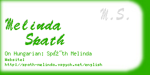 melinda spath business card